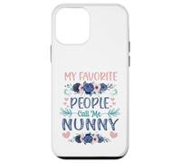 My Favorite People Call Me Nunny Cute Floral Día de la Madre Carcasa para iPhone 12 Mini