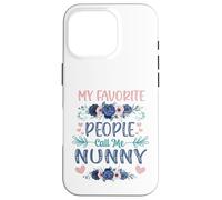 My Favorite People Call Me Nunny Cute Floral Día de la Madre Carcasa para iPhone 16 Pro