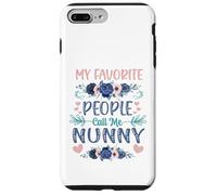 My Favorite People Call Me Nunny Cute Floral Día de la Madre Carcasa para iPhone 7 Plus/8 Plus