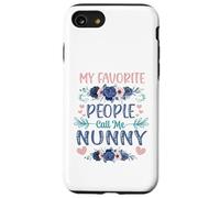 My Favorite People Call Me Nunny Cute Floral Día de la Madre Carcasa para iPhone SE (2020) / 7/8