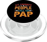 My Favorite People Call Me Pap Funny Father's Day Dad Men PopSockets PopGrip para MagSafe