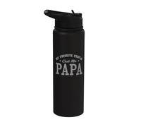 My Favorite People Call Me Papa Vintage Stainless Steel Insulated Water Bottle