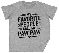 My Favorite People Call Me Paw Paw Grey Kids Unisex T-Shirt tee