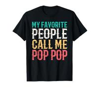 My Favorite People Call Me Pop Pop Fathers Day Funny Vintage Camiseta