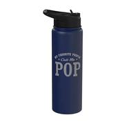 My Favorite People Call Me Pop Vintage Stainless Steel Insulated Water Bottle
