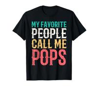 My Favorite People Call Me Pops Fathers Day Funny Vintage Camiseta