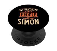 My Favorite People Call Me Simon Nombre Personalizado PopSockets PopGrip Adhesivo