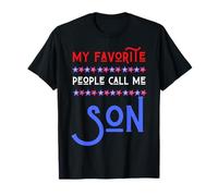 My Favorite People Call Me Son Patriotic Funny 4 de Julio Camiseta