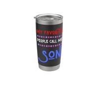 My Favorite People Call Me Son Patriotic Funny 4 de julio Vaso térmico de acero inoxidable de doble pared
