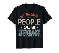 My Favorite People Call Me Super Abuelo Vintage Día del Padre Camiseta