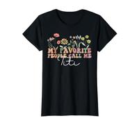My Favorite People Call Me Titi Spanish Auntie Mother's Day Camiseta gráfica económica, Mujer, Negro, XS
