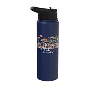 My Favorite People Call Me Titi Spanish Auntie Mother's Day Stainless Steel Insulated Water Bottle