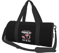 My Favorite Pharmacist Calls Me Dad Equipaje de Viaje Bolsa de Lona Deportiva con Ruedas Plegable, Color Negro