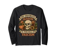 My Favorite Season Is The Fall of Fascism Skull Pumpkin Manga Larga