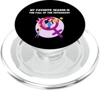 My Favorite Season Is The Fall of The Patriarchy Protest PopSockets PopGrip para MagSafe