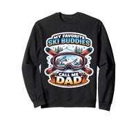 My Favorite Ski Buddies Call Me Dad Día del Padre Esquiando Papa Sudadera