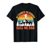 My Favorite Ski Buddies Call Me Dad Vintage Esquiador Esquí Camiseta