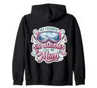 My Favorite Ski Buddies Call Me Mom Día de la Madre Esquiando Mamá Sudadera con Capucha