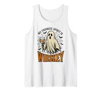 My Favorite Spirit Is Whiskey Funny Ghost Halloween Costume Camiseta sin Mangas