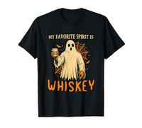 My Favorite Spirit Is Whiskey Funny Halloween Ghost Drinking Camiseta
