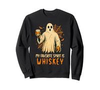 My Favorite Spirit Is Whiskey Funny Halloween Ghost Drinking Sudadera