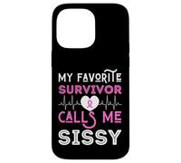 My Favorite Survivor Call Me Sissy Cáncer de Mama Rosa Mujeres Carcasa para iPhone 14 Pro MAX