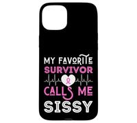 My Favorite Survivor Call Me Sissy Cáncer de Mama Rosa Mujeres Carcasa para iPhone 15 Plus