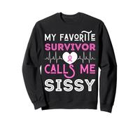 My Favorite Survivor Call Me Sissy Cáncer de Mama Rosa Mujeres Sudadera