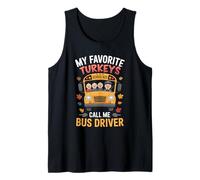 My Favorite Turkeys - School Bus Driver Thanksgiving Humor T Camiseta sin Mangas