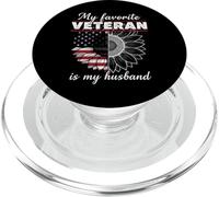 My Favorite Veteran Is My Husband PopSockets PopGrip para MagSafe