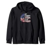 My Favorite Veteran Is My Husband Veterans Day Veteran Wife Sudadera con Capucha