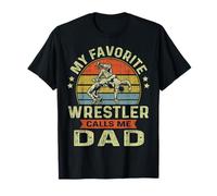 My Favorite Wrestler Calls Me Dad Flag Wrestling Fathers Day Camiseta