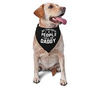 My Favourite People Call Me Dad Spring Dog Bandanas Boy Bulk Puppy Pañuelo Ajustable Suave Triángulo Baberos Accesorios para Perros Pequeños Medianos Grandes Gatos Blanco