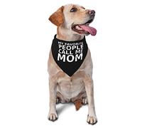 My Favourite People Call Me Mom Spring Dog Bandanas Boy Bulk Puppy Pañuelo Ajustable Suave Triángulo Baberos Accesorios para Perros Pequeños Medianos Grandes Gatos Blanco