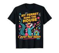 My Ferret Runs The House Animal Lover Pet Hurones Dueño Camiseta