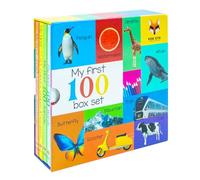 My First 100 Words Box Set 4 Board Books Collection Set: (Words, Animals, Colours, Shapes and Numbers, Letters and Phonics)