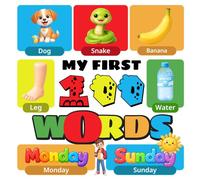 My First 100 Words in English: Animals, Numbers, Colors & Shapes, Food and Things That Move - Early Learning Picture Books for Babies & Toddlers Ages 0-3