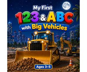 My First 123 & ABC with Big Vehicles: Fun and Easy Toddler Learning Book with Cars, Trucks, Excavators & Bulldozers for Kids Ages 3-5 (My First Vehicles Learning Series)
