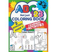 My First ABC & 123 Not Just Coloring Book: Guided Writing & Learning Activities Gift Ages 3-5 (My First Learning Adventures (English Edition))