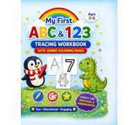 My First ABC & 123 Tracing Workbook: With Jumbo Coloring Pages for Kids Ages 3-6 (Melly Mell Learning Series)