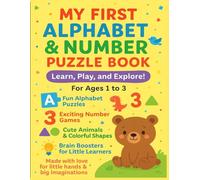 My first alphabet & number puzzle book: Easy Educational Activity Book for Kids