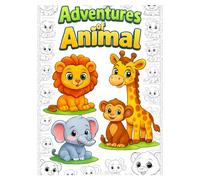 My First Animal coloring book: Cute and Easy Coloring Pages for kids Ages 3-6