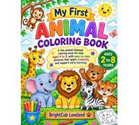 My First Animal Coloring Book for Kids Ages 2-8: Fun and Easy Animal Coloring Pages for Boys and Girls | Cute Zoo, Farm, Jungle and Ocean Animals | Preschool Learning Activity Book