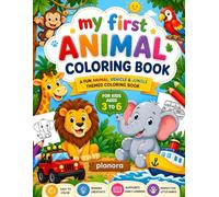My First Animal & Vehicle Coloring Book for Kids Ages 3-6: Fun Jungle Animals, Cars, Trucks & Easy Coloring Pages for Toddlers and Preschoolers | Big, Simple Designs for Early Learning and Creativity