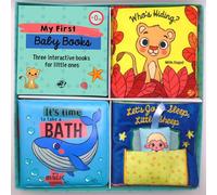 My First Baby Books - Three Interactive Books for Little Ones: ¡3 libros en INGLÉS! Un libro de tela con solapas, un libro de tela con un juguete y un ... baño con tinta mágica.: 4 (Books for Babies)
