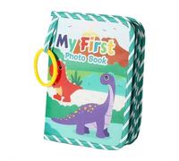 My First Baby - Libro de fotos con espejo seguro, álbum de fotos para bebé, libro de recuerdos de bebé, libros de fotos de tela suave, diseño de animales, álbum de primer año para cumpleaños