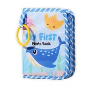 My First Baby Photo Book with Safe Mirror, Cute Book Gift for Newborns Family Photos, My First Family Album for Baby Shower Kids Toddlers Family Pictures, Toddler Photo Album(Ocean)