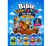 My First Bible Stories Coloring Book for Kids Ages 4-8: 50 Bible Coloring Pages with Short Rhyming Poems • Creation, Noah's Ark, Moses, the Birth of ... • A Christian Gift for Boys and Girls