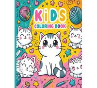 My First Cat Coloring Book: Cute and Easy Cat Pictures for Kids Ages 3-6 to Color and Enjoy