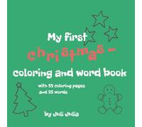 My first christmas coloring and word book